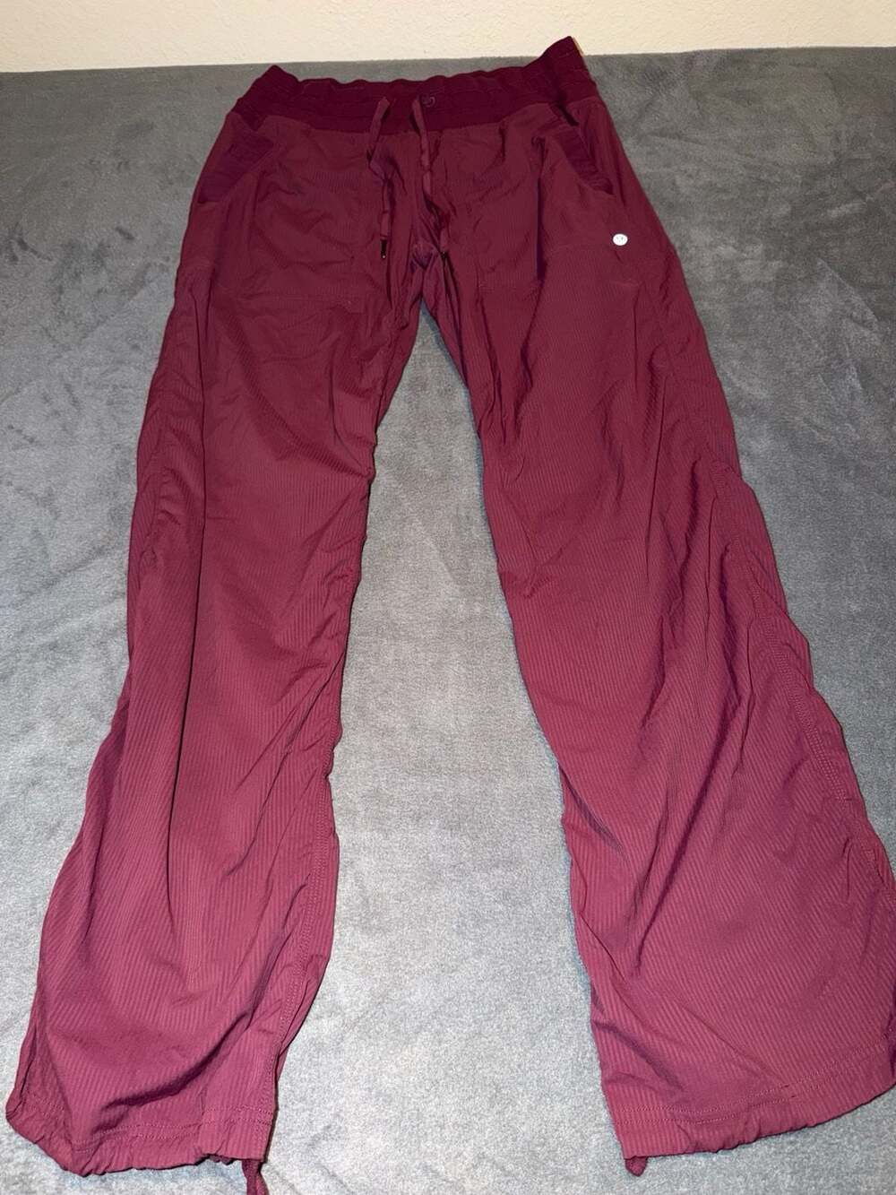 Lululemon Athletica Burgundy Red Dance Studio Track Pants Size 8 Reg